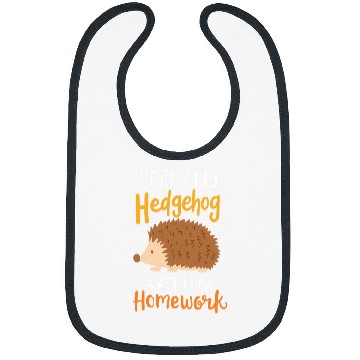 Discover Hedgehog Homework Student School Bibs