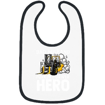 Discover Dad Husband Forklift Driver Hero Forklift Operator Vintage Bibs