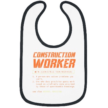 Discover Construction Worker Contractor Builder Handyman Gift 3 Bibs