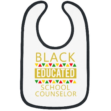 Discover Black Educated School Counselor Bibs
