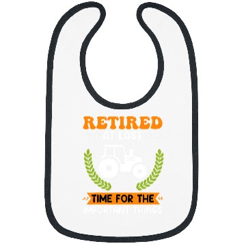 Discover Tractor driving Retired farmer farm pensioner tractor Retirement Bibs