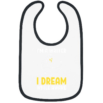 Discover Reading Book Funny Writer I Dream While Awake Write Book Lover Reader Bibs