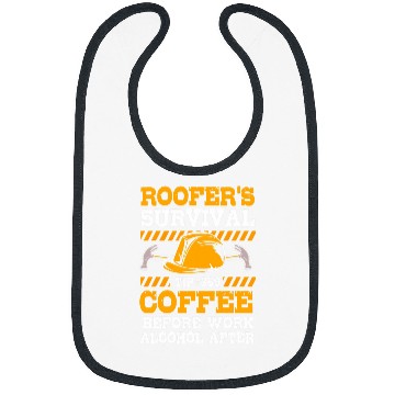 Discover Before Work Coffee After Work Alcohol Funny Roofer For Men Bibs