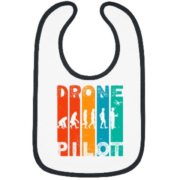 Discover Drone pilot evolution Funny Drone pilot Drone Evolution Bibs
