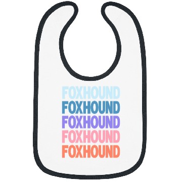 Discover Funny Modern Repeated Text Design Foxhound Bibs