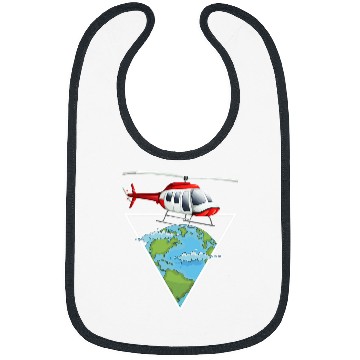 Discover Helicopter Earth Helicopter Pilot Aviation Flying Bibs