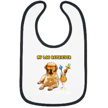 Discover Labrador Lab Dog Funny Yellow Lab Labrador Retriever Lover Bibs