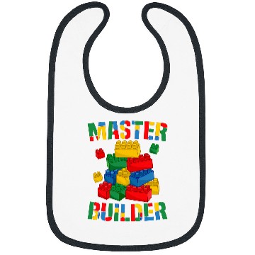 Discover Cool Brick Master Builder Funny Building Blocks Kids Bibs