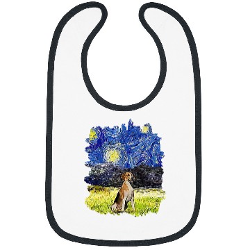 Discover Starry Night Impressionist Dog Art English Foxhound Bibs