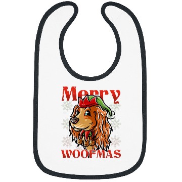 Discover Dog Cocker Spaniel Merry Woofmas Cocker Spaniel Elf Dog Christmas Dogs Elves 7 Bibs