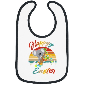 Discover Funny Bear vintages Retro Happy Easter Bunny Koala Bear Easter Eggs Cute Bears Bibs
