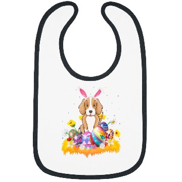 Discover Funny Easter Egg Lover Foxhound Dog Easter Sunday Bibs