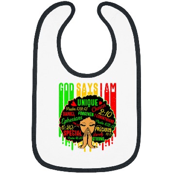 Discover Black Girl God Says I Am Black Melanin Pride History Month 17 Bibs