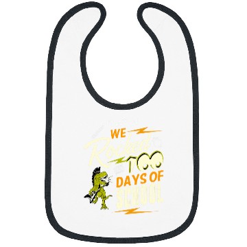 Discover Funny Student Gift T Rex We Rocked 100 Days Of School Bibs