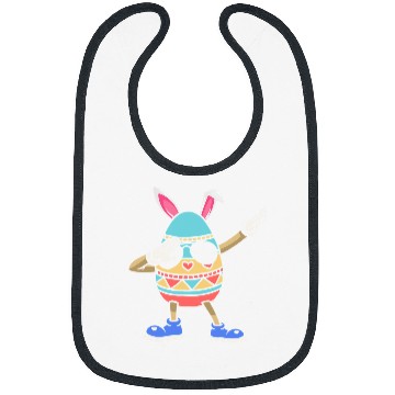 Discover Rabbits Dabbings easter egg with easter ears easter bunny Bibs