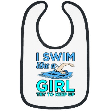 Discover Swimming Pool I Swim Like A Girl Swimmer Swimming Coachs Men Women Graphic Bibs