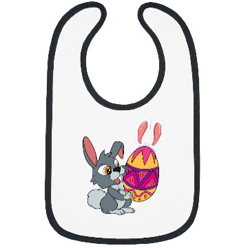 Discover Rabbits Happy Easter Cute Easter Egg Rabbit Bunny Lover Easter Bibs