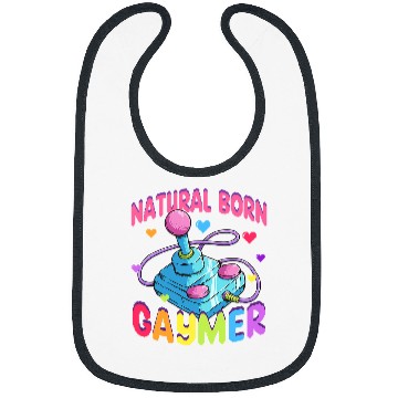 Discover LGBT Pride Natural Born Gaymer LGBTQ Gay Gamer Pride Month Gaming LGBT 219 Bibs
