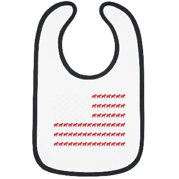 Discover Wire Fox Terrier Dog American Flag Patriotic 4th Of July Bibs