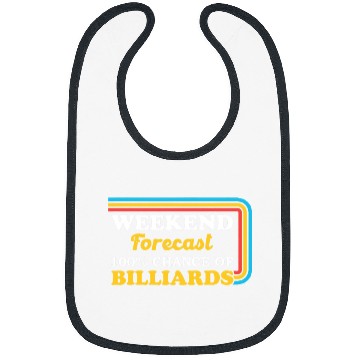 Discover Weekend Forecast Billiards Player Cue Snooker Pool 8 Ball Bibs