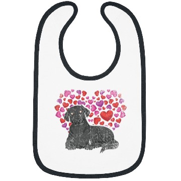 Discover Labrador Lab Dog Hearts Black Labrador Lover Dog Owner Animal Pet Black Lab Bibs