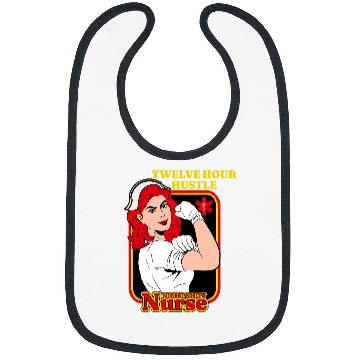 Discover Night Shift nurses Twelve Hour Hustle Funny ICU RN CNA nursess Bibs