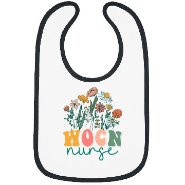 Discover Groovy Wildflower Wound Ostomy Continence nurses Tees Bibs