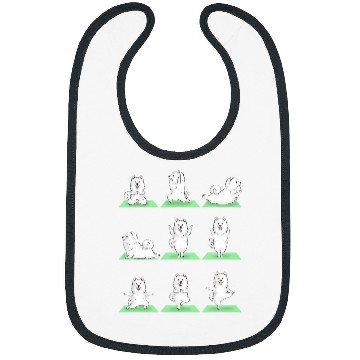 Discover Namaste Yoga Samoyed Dog Yoga Pose Zen Workout Exercise Yogi Cute Funny Meditation Bibs