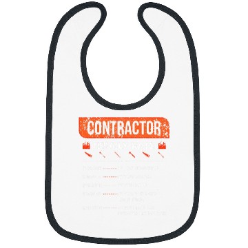 Discover Contractor Hourly Rate Construction Builder Handyman Gift Bibs