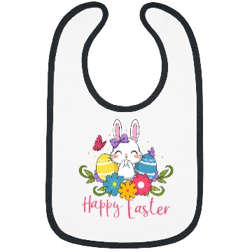 Discover Rabbits Happy Easter Cute Rabbit Bunny Spring Easter Egg Hunt Sunday Bibs