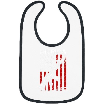 Discover MERICA Pro guns Rights 2nd Amendment AR15 USA Flag Bibs
