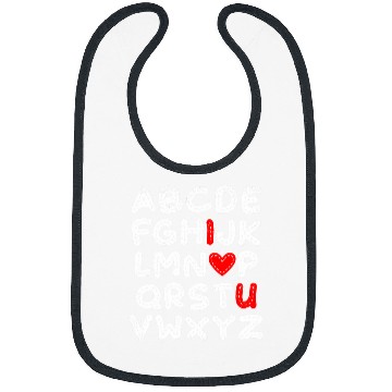 Discover ABC Chalk Alphabet I Love You English Teacher Valentines Day 7 Bibs