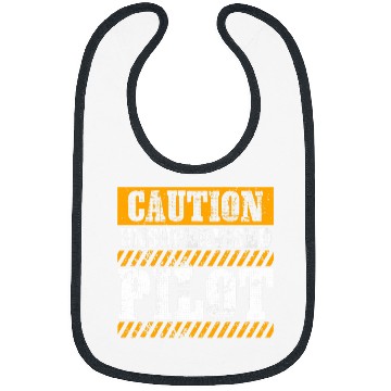 Discover Funny Working Job Proud Caution Unsupervised Pilot Bibs