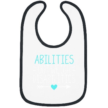 Discover Abilities Outweigh Disabilities Special Education Teacher 6 Bibs