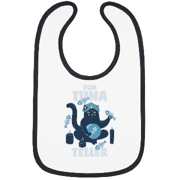 Discover Fortune Teller Cat with Tuna Fortunateller Pun Bibs