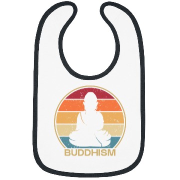Discover Retro Buddhist Statue Symbol Priest Buddhism Bibs