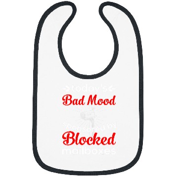 Discover Bad Mood For Blocked Mailbox Funny Postal Worker Costume Bibs