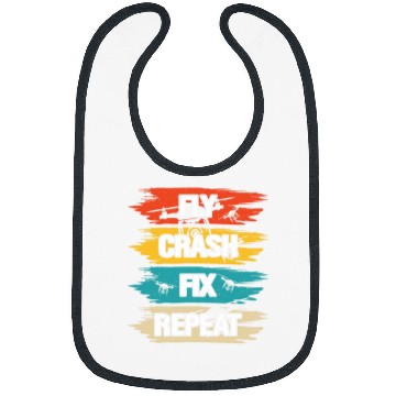Discover Fly Crash Fix Repeat Bibs