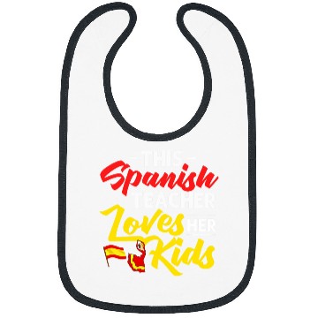 Discover Spanish Teacher Spain Flag Language Lesson Student 9 Bibs
