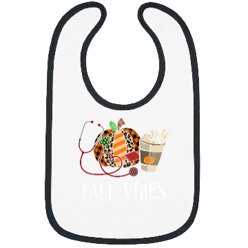 Discover nurses Leopard Pumpkin Fall Vibes And That Charge nurses Life Bibs