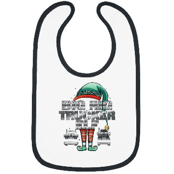 Discover Fun Christmas BIG RIG TRUCKER ELF Semi Truck Driver Bibs