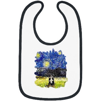 Discover Starry Night Impressionist Dog Art Bernese Mountain Bibs