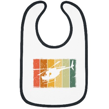 Discover Retro Helicopter Chopper Pilot Aviation Copter Bibs