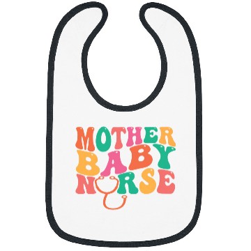 Discover Retro Groovy Mother Baby nurses Postpartum Nursing Student Bibs