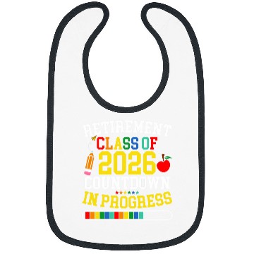 Discover Funny Retirement Class Of 2026 Countdown In Progress Teacher Bibs