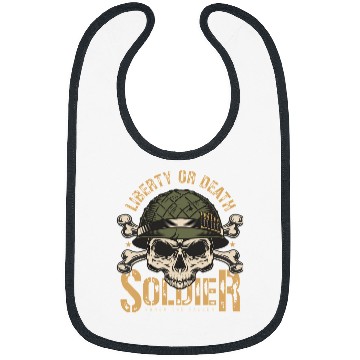 Discover Skeletons Skulls Lover Skeletons Liberty or Death Honor The Fallen Skull Bibs