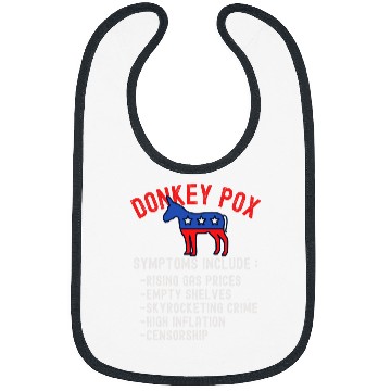Discover Donkey Pox Conservative Republican antis Biden Donkeypox Bibs