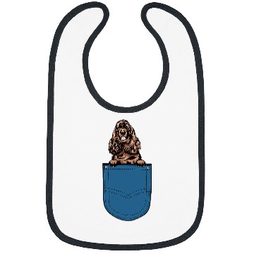 Discover Dog Cocker Spaniel Peeking Cocker Spaniel In A Pocket Bibs