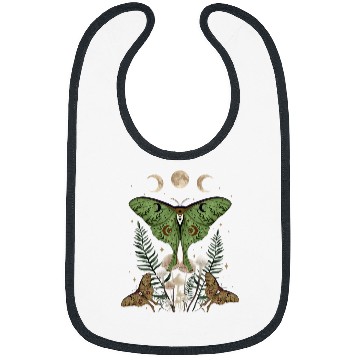 Discover Fairy Grunge Fairycore Aesthetic Goth Luna Moth Mushroom Bibs