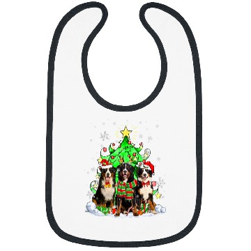 Discover Santa Bernese Mountain Dog Squad Christmas Tree Lights Bibs